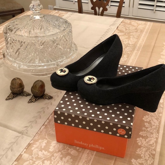 Lindsey Phillips wedges with interchangeable snaps - Picture 3 of 7